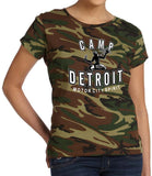 Camp Detroit Ladies Short Sleeve Camo T-Shirt