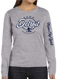 Camp Detroit Apparel Ladies Long Sleeve Soft Style Fit T-Shirt