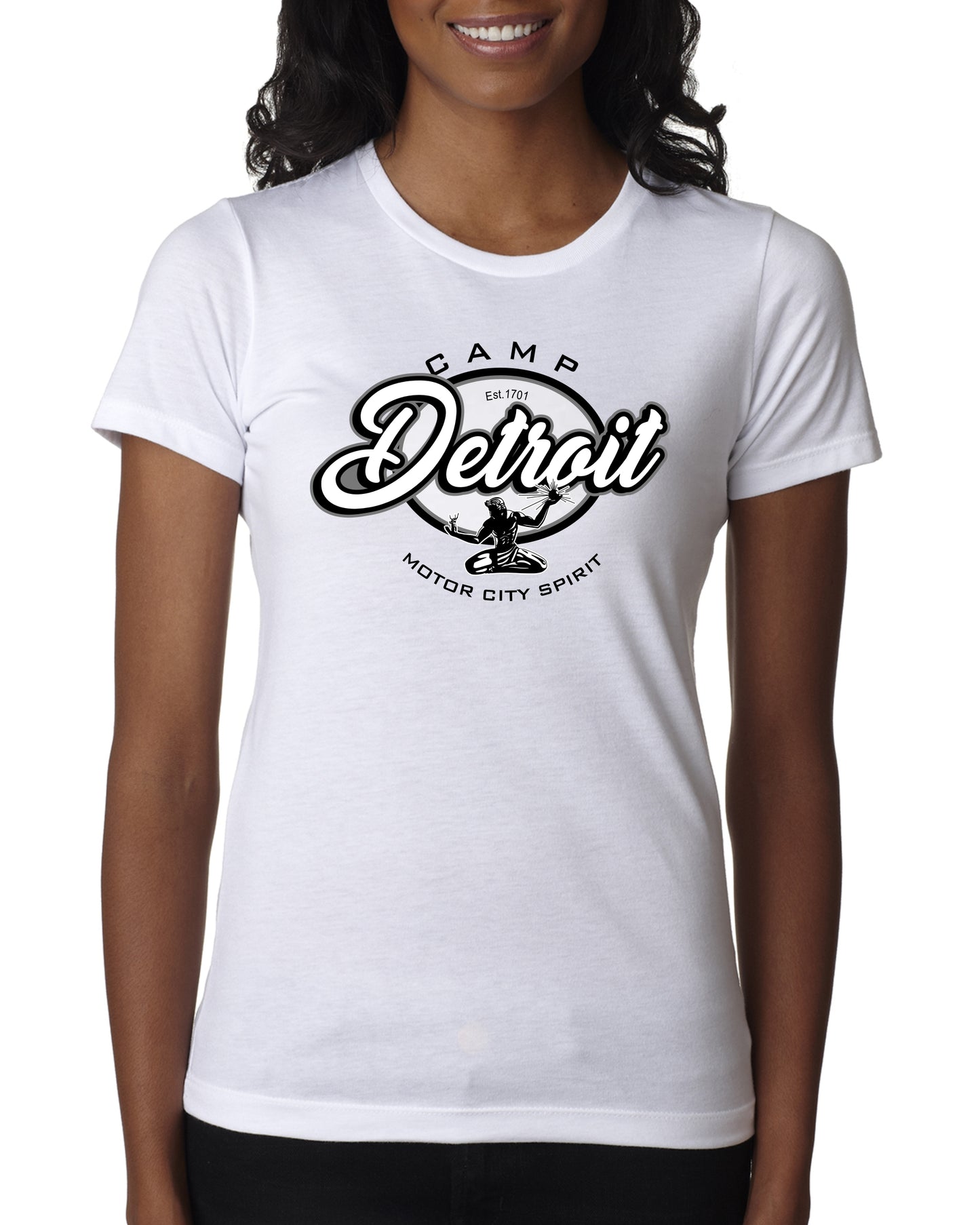 Camp Detroit Apparel Ladies Short Sleeve Softstyle Fashion Tee