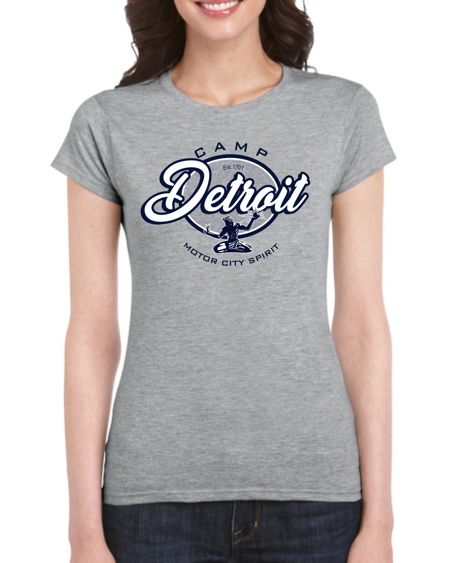 Camp Detroit Apparel Ladies Short Sleeve Softstyle Fashion Tee